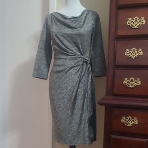 Elegant Gray Women's Dress ANN TAYLOR. SIZE SMALL
